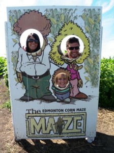 Jared, Jackie and Taryn on a Sports for Kids field trip at the Edmonton Corn Maze Sports For Kids on a field trip